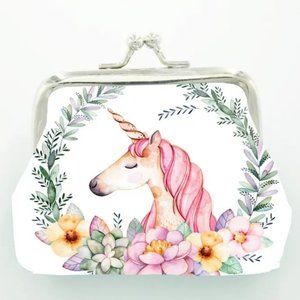 NWT - Small UNICORN Mini Coin Purse Pouch wallet change purse